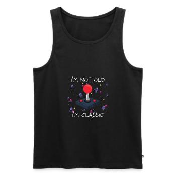I'm not old, i'm classic video game - Men's Premium Organic Tank Top - black - Front - AI Model Male 178 light (178cm)