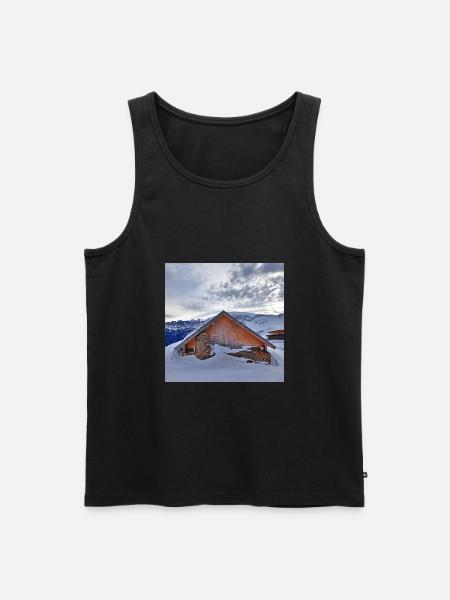 Berghütte - Männer Premium Bio Tank Top - Schwarz