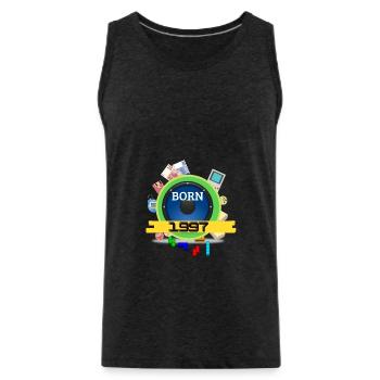 1997 - Men's Premium Organic Tank Top - charcoal grey - Front - Alexander (188cm)