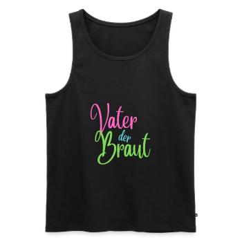 Vater der Braut - Männer Premium Bio Tank Top - Schwarz - Vorne - Michal (187cm)