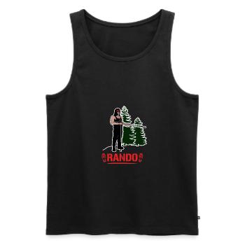 RANDO (marche) - Débardeur bio Premium Homme - noir - Devant - Michal (187cm)