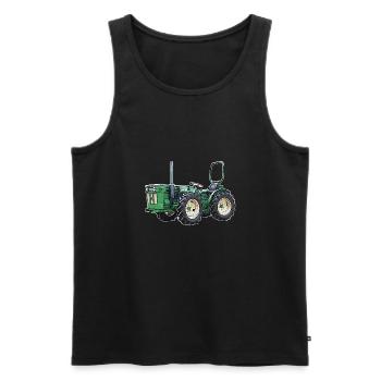 Holder A45 - Männer Premium Bio Tank Top - Schwarz - Vorne - AI Model Male 178 light (178cm)
