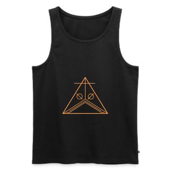 Hipster dreieck symbol - Männer Premium Bio Tank Top - Schwarz - Vorne - Michal (187cm)