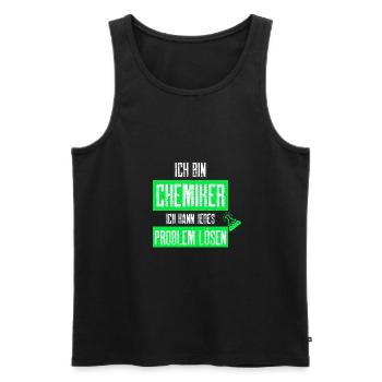chemiker witz - Männer Premium Bio Tank Top - Schwarz - Vorne - AI Model Male 178 light (178cm)
