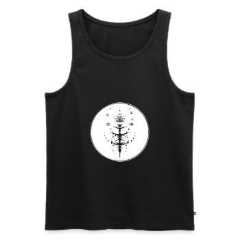Collection Mystique ~ noir tatoo ~ n°9 - Débardeur bio Premium Homme - noir - Devant - Michal (187cm)