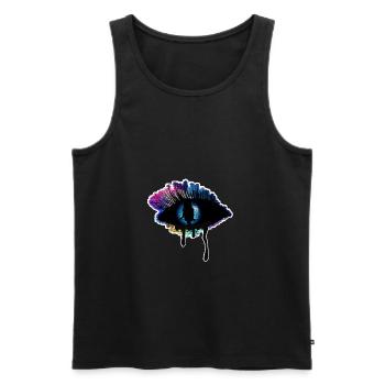 Sad tears - Männer Premium Bio Tank Top - Schwarz - Vorne - AI Model Male 178 light (178cm)