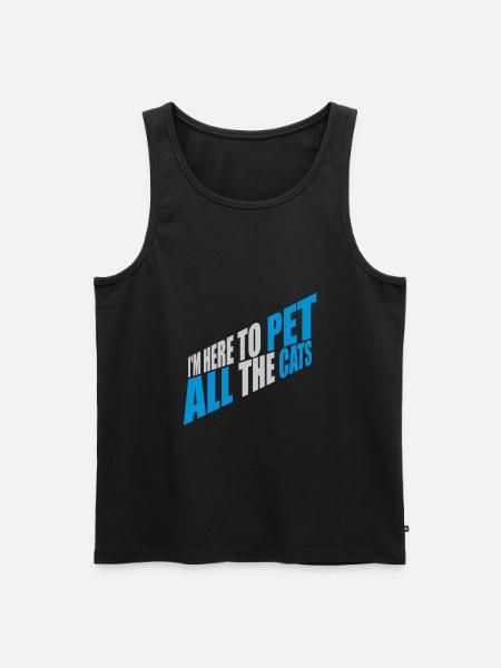 Pet All The Cats - Men's Premium Organic Tank Top - black
