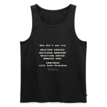 Admin Ratschlag Cookies löschen - Männer Premium Bio Tank Top - Schwarz - Vorne - Michal (187cm)