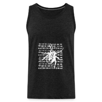 Kleines weißes Insekt - Männer Premium Bio Tank Top - Anthrazit - Vorne - Alexander (188cm)