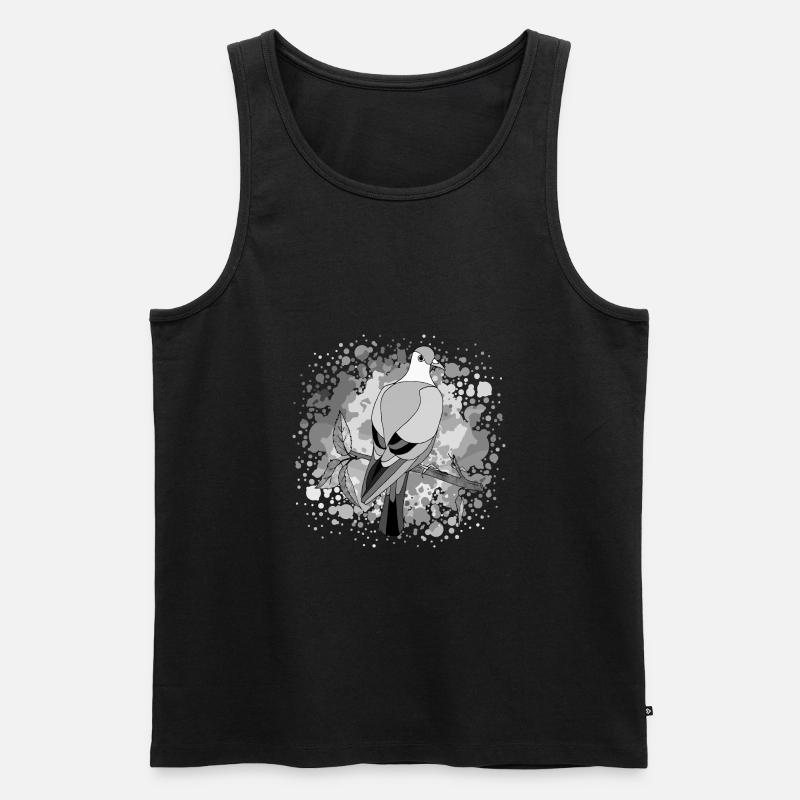 Vogel - Männer Premium Bio Tank Top - Schwarz