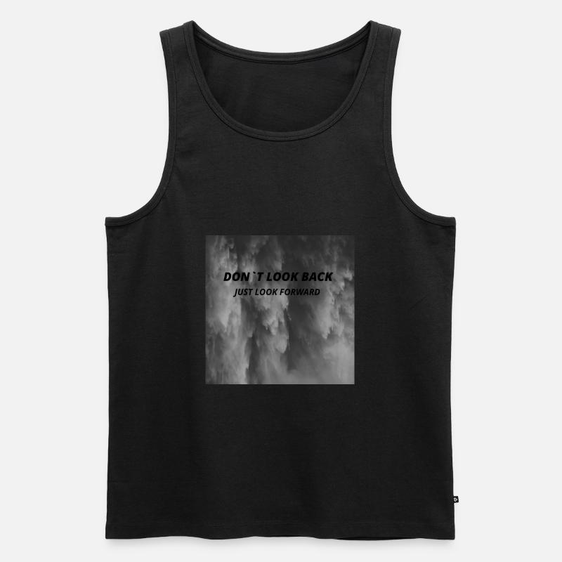 Pullover mit Spuch - Männer Premium Bio Tank Top - Schwarz