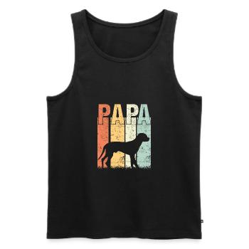 Wild boar bracken Slovenský Kopov Papa - Men's Premium Organic Tank Top - black - Front - AI Model Male 178 light (178cm)