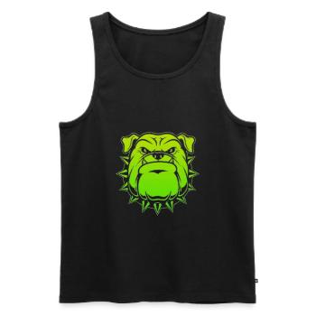 Angry face face angry Swedish Swedish dog - Men's Premium Organic Tank Top - black - Front - AI Model Male 178 light (178cm)