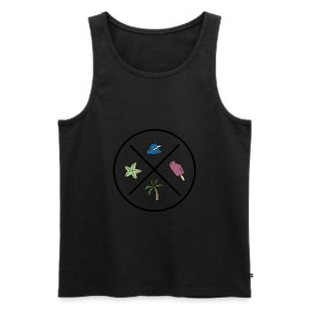 Design amusant pour l’été - Débardeur bio Premium Homme - noir - Devant - AI Model Male 178 light (178cm)