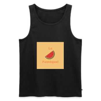 La pastèque - Débardeur bio Premium Homme - noir - Devant - Michal (187cm)