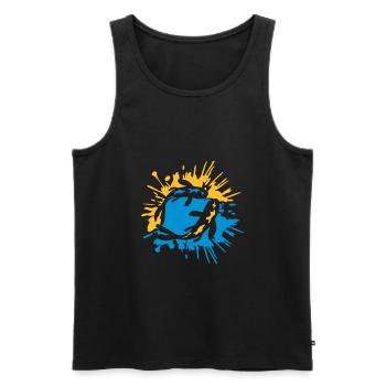 Bunter Tropfen 2 Koi - Männer Premium Bio Tank Top - Schwarz - Vorne - Michal (187cm)