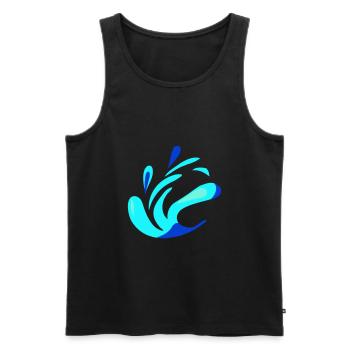 Liquid water (colors customizable) - Men's Premium Organic Tank Top - black - Front - AI Model Male 178 light (178cm)