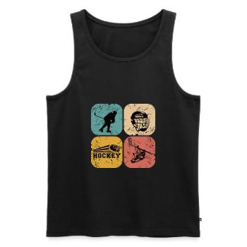 Ice Hockey - Men's Premium Organic Tank Top - black - Front - Michal (187cm)