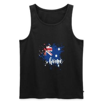 Australia home - Männer Premium Bio Tank Top - Schwarz - Vorne - AI Model Male 178 light (178cm)