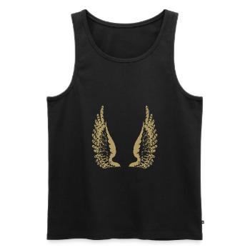 Ailes Wing · · · Symboles · Formation Ange - Débardeur bio Premium Homme - noir - Devant - Michal (187cm)