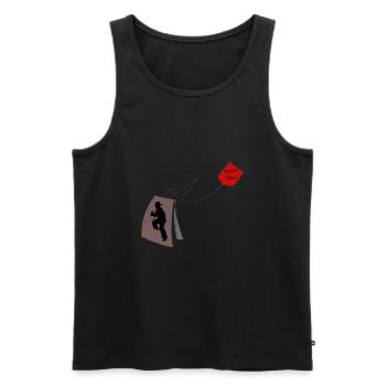 KaraTee. Karate - Männer Premium Bio Tank Top - Schwarz - Vorne - Michal (187cm)