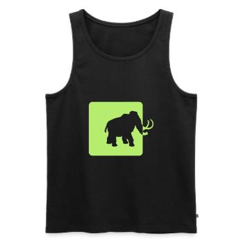 mammoth ice age past logo - Men's Premium Organic Tank Top - black - Front - AI Model Male 178 light (178cm)
