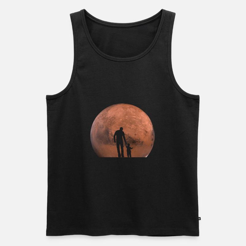 Mars Generation - Männer Premium Bio Tank Top - Schwarz