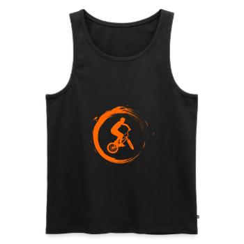BMX - Männer Premium Bio Tank Top - Schwarz - Vorne - Michal (187cm)