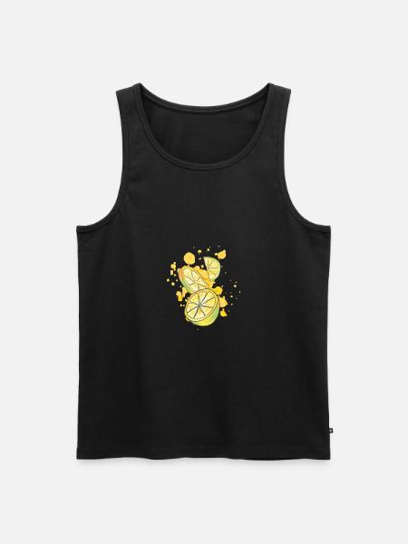 Lemon - Lemons - Fruits - Citrus - Men's Premium Organic Tank Top - black