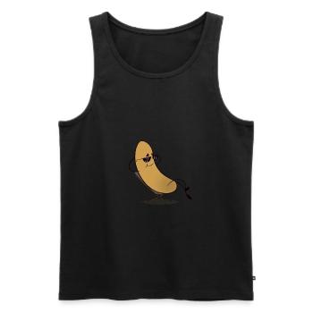 Banana / banana - tanning in summer - Men's Premium Organic Tank Top - black - Front - AI Model Male 178 light (178cm)