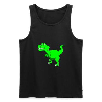 Dino pour les enfants - Débardeur bio Premium Homme - noir - Devant - AI Model Male 178 light (178cm)