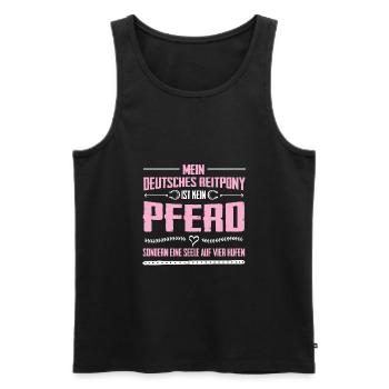 Âme de poney allemande chevauchant un cadeau de sabots - Débardeur bio Premium Homme - noir - Devant - Michal (187cm)