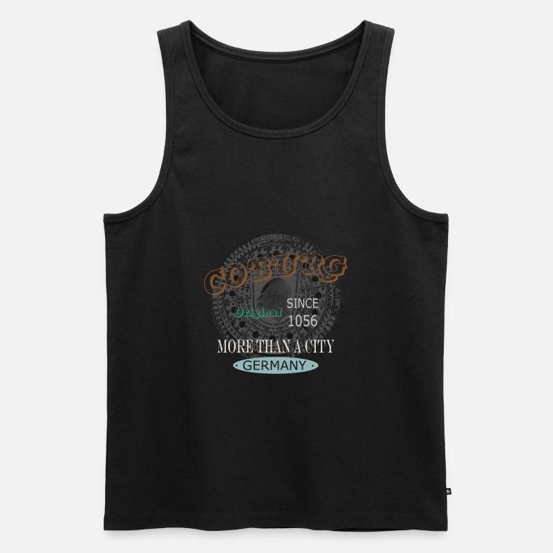 Authentic Coburg tuerkis best for black - Männer Premium Bio Tank Top - Schwarz
