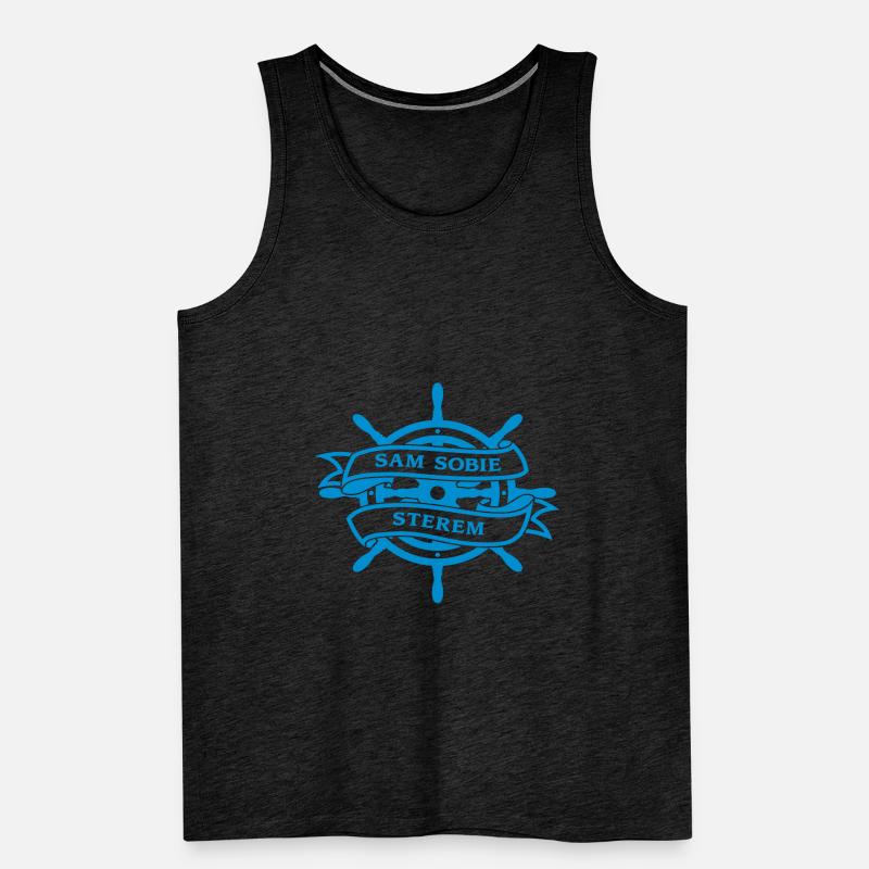 Ich bin ein Steuermann, ein Seemann, ein Schiff Männer Premium Bio Tank Top