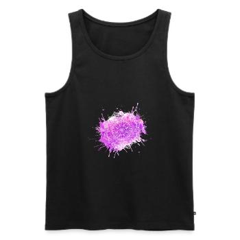Mandala - Lila - Débardeur bio Premium Homme - noir - Devant - Michal (187cm)