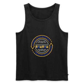 Time Travelers (Song) - Men's Premium Organic Tank Top - black - Front - AI Model Male 178 light (178cm)