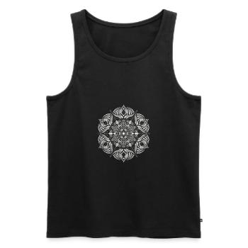 Mandala - Männer Premium Bio Tank Top - Schwarz - Vorne - Michal (187cm)