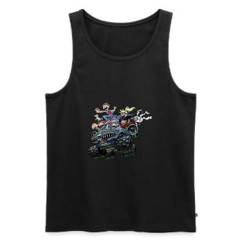 Kid Normal Monster Truck - Men's Premium Organic Tank Top - black - Front - AI Model Male 178 light (178cm)