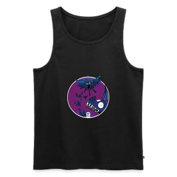 GIGGJOTT animierte Fledermäuse - Männer Premium Bio Tank Top - Schwarz - Vorne - AI Model Male 178 light (178cm)