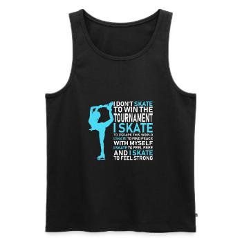 Ice Skating Escape Myself World - Männer Premium Bio Tank Top - Schwarz - Vorne - Michal (187cm)