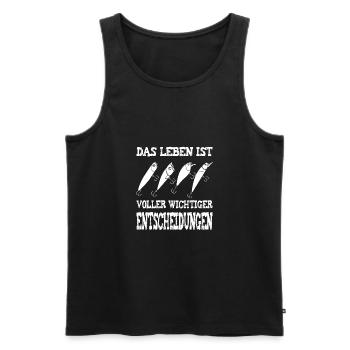 Angeln und Angler Raubfisch Hecht Barsch Geschenk - Männer Premium Bio Tank Top - Schwarz - Vorne - Michal (187cm)