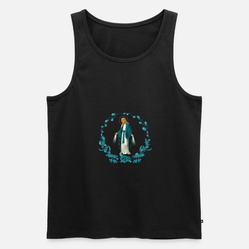 Die Muttergottes makellos konzipiert - Männer Premium Bio Tank Top - Schwarz