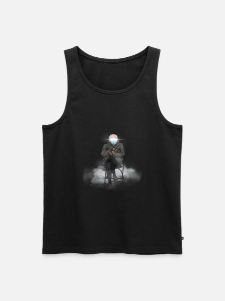 Bernie in Chair meme - Men's Premium Organic Tank Top - black