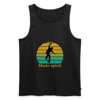 Skate Spirit - Männer Premium Bio Tank Top - Schwarz - Vorne - Michal (187cm)
