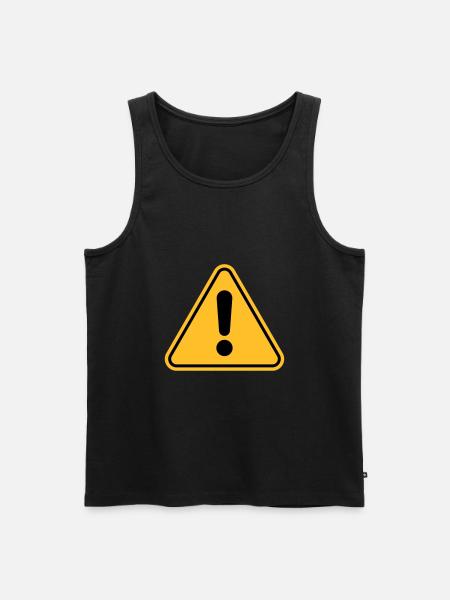 Advarselstegn / Udråbstegn - Herre Premium økologisk tanktop - sort