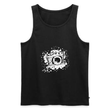 Photography - Männer Premium Bio Tank Top - Schwarz - Vorne - AI Model Male 178 light (178cm)