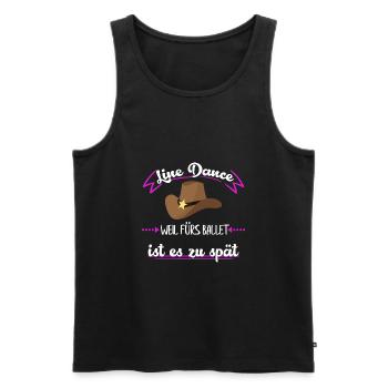 Line Dancer Geschenk T-Shirt - Männer Premium Bio Tank Top - Schwarz - Vorne - AI Model Male 178 light (178cm)