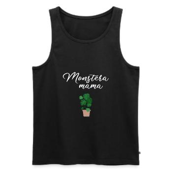 Monstera Deliciosa - Männer Premium Bio Tank Top - Schwarz - Vorne - AI Model Male 178 light (178cm)