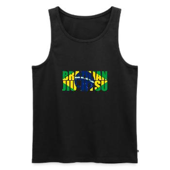 Drapeau brésilien de Jiu-Jitsu 3 BJJ - Débardeur bio Premium Homme - noir - Devant - Michal (187cm)