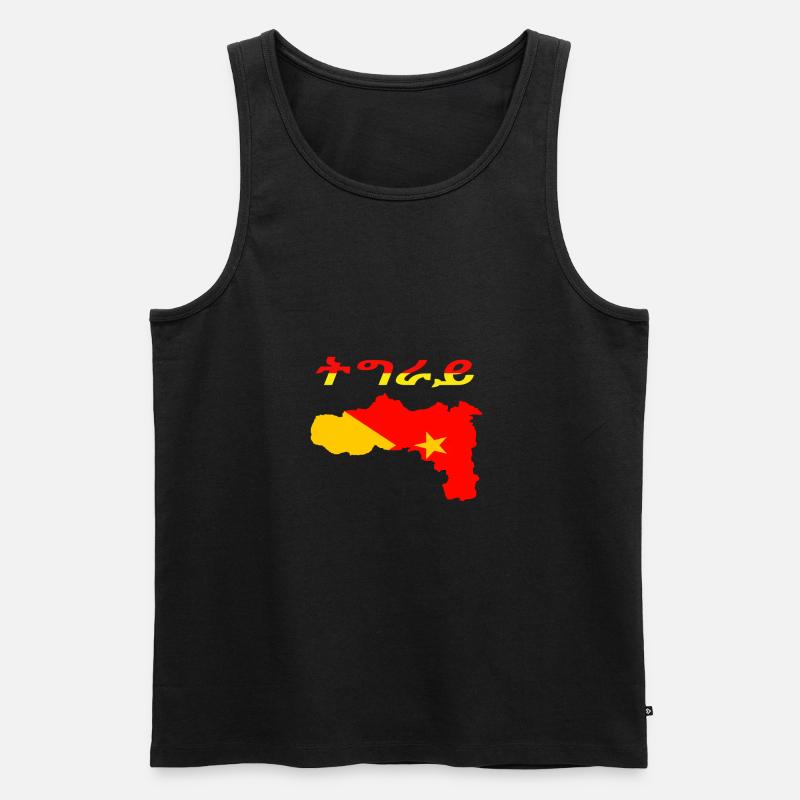 tigray map flag Ethiopia - Männer Premium Bio Tank Top - Schwarz